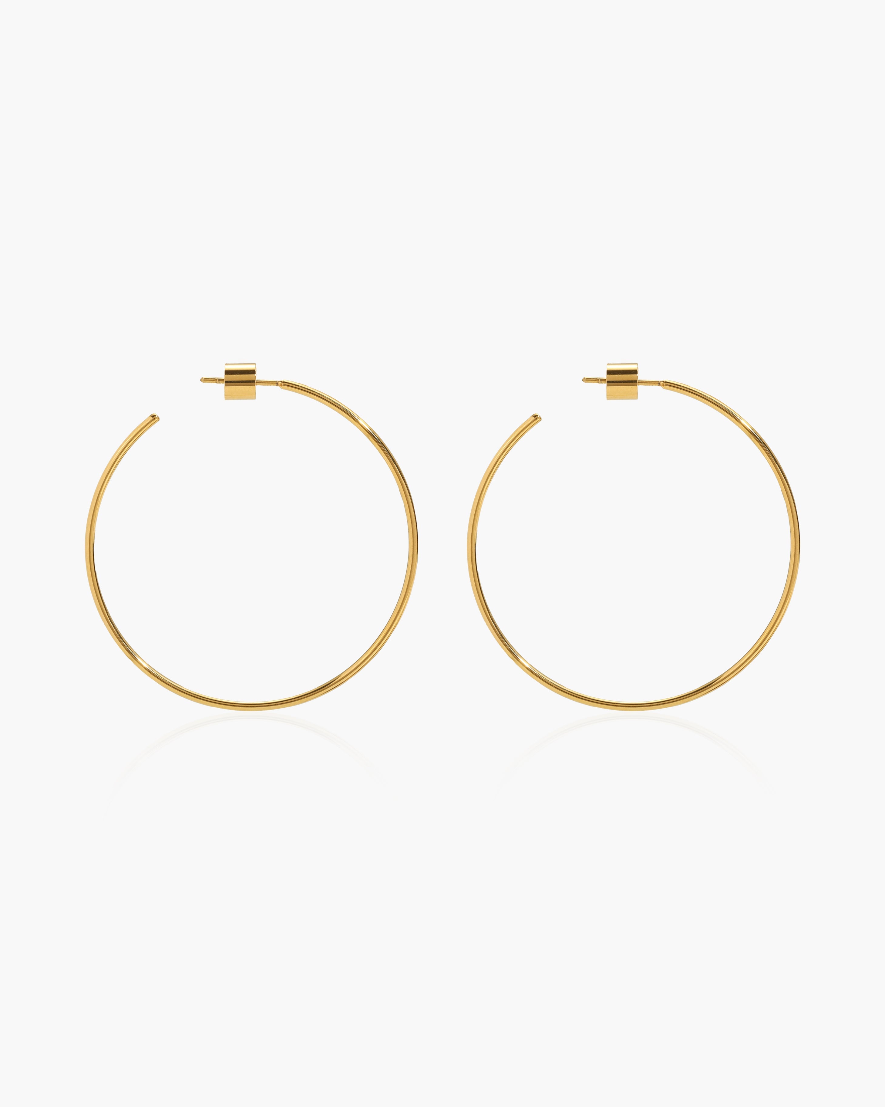 Gold Skinny Hoop Earrings