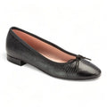 49196 - Black Croc Leather Flats for Teen/Women by Pretty Ballerinas
