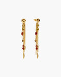 Golden Hush Beaded Tassel Earrings