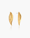 Golden Leaf Stud Earrings
